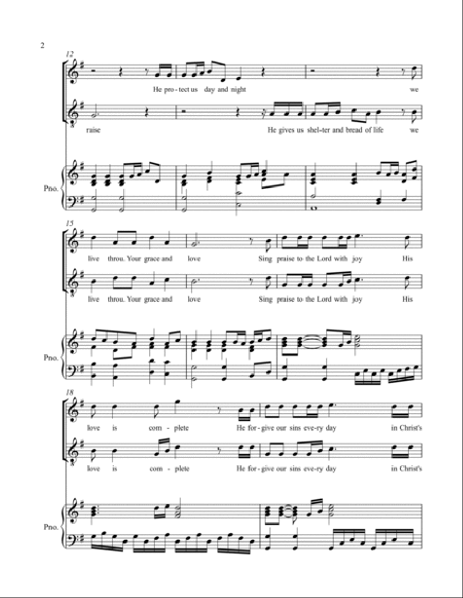 By His grace we live Baritone Horn TC scores gallery preview page 2
