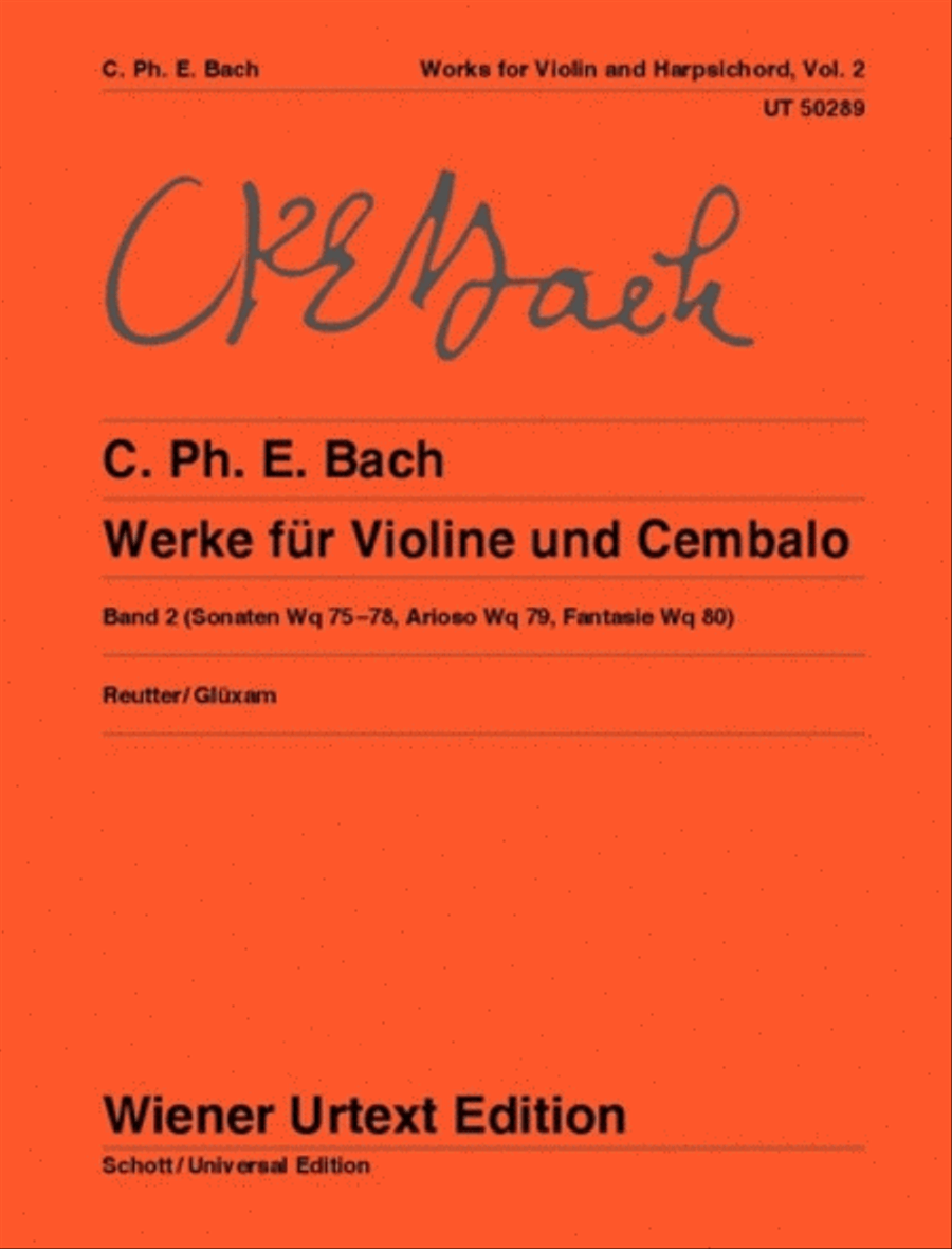 Werke für Violine und Cembalo Chamber Music scores gallery preview page 1