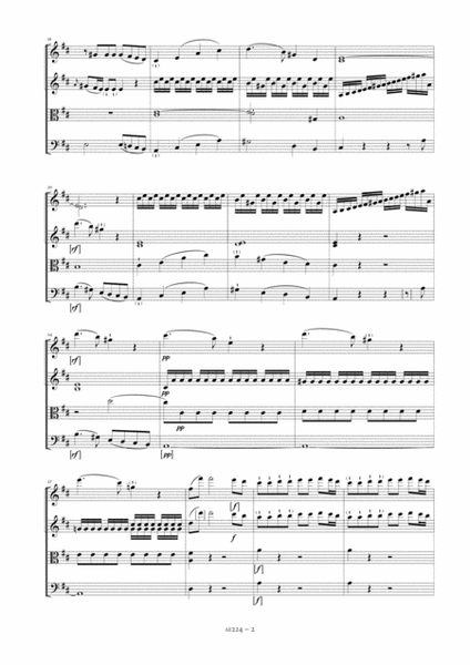 String Quartet in D major, Op. 3, No. 5 - Score Only