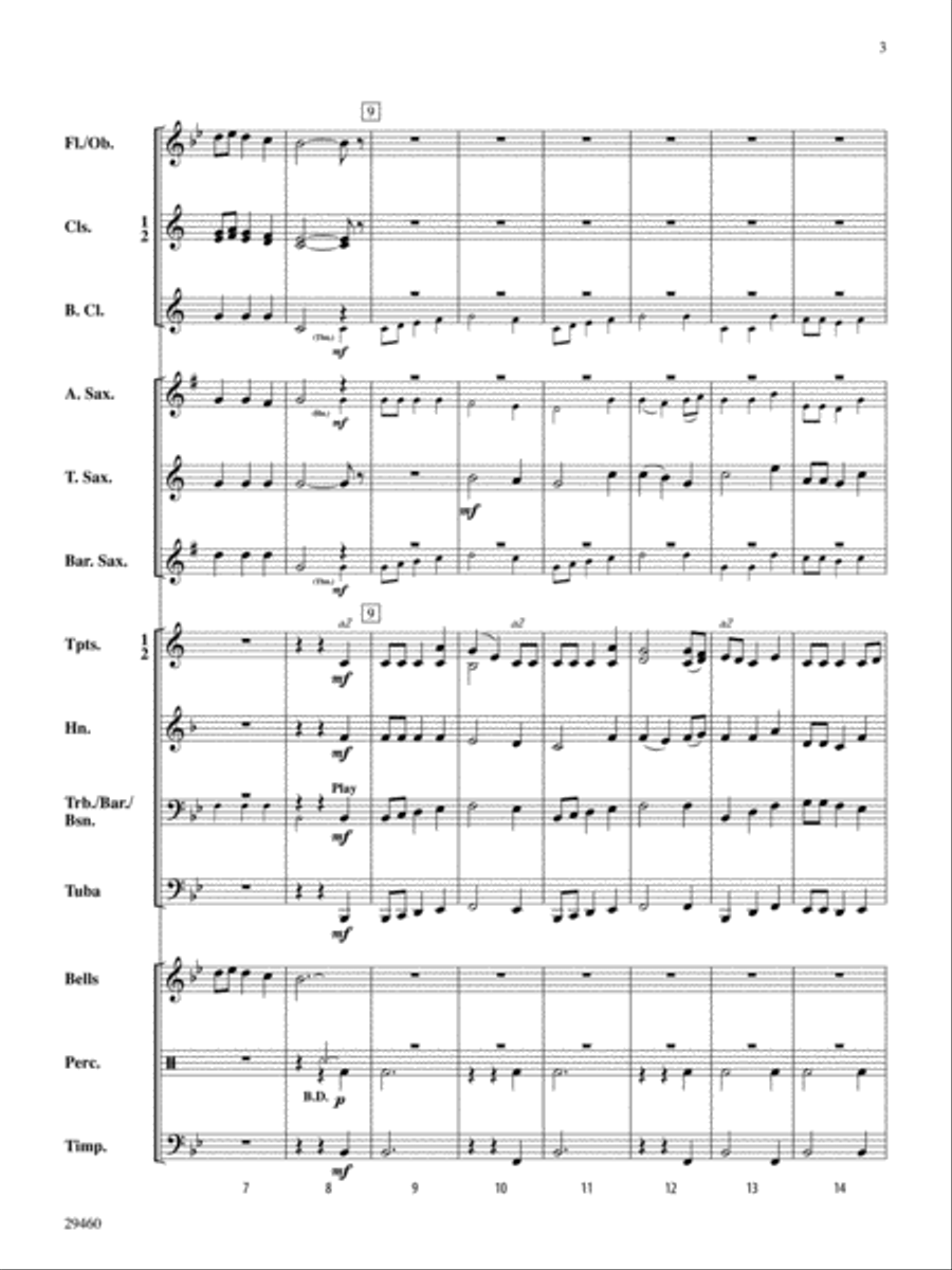 The Holly and the Ivy Concert Band scores gallery preview page 3