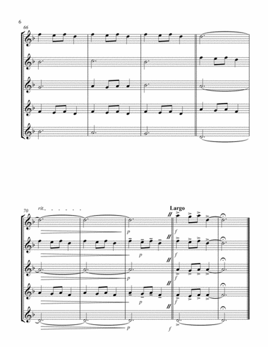 Carol of the Bells (F min) (Alto Saxophone Quintet) image number null