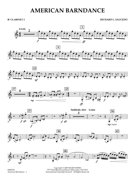 American Barndance - Bb Clarinet 2