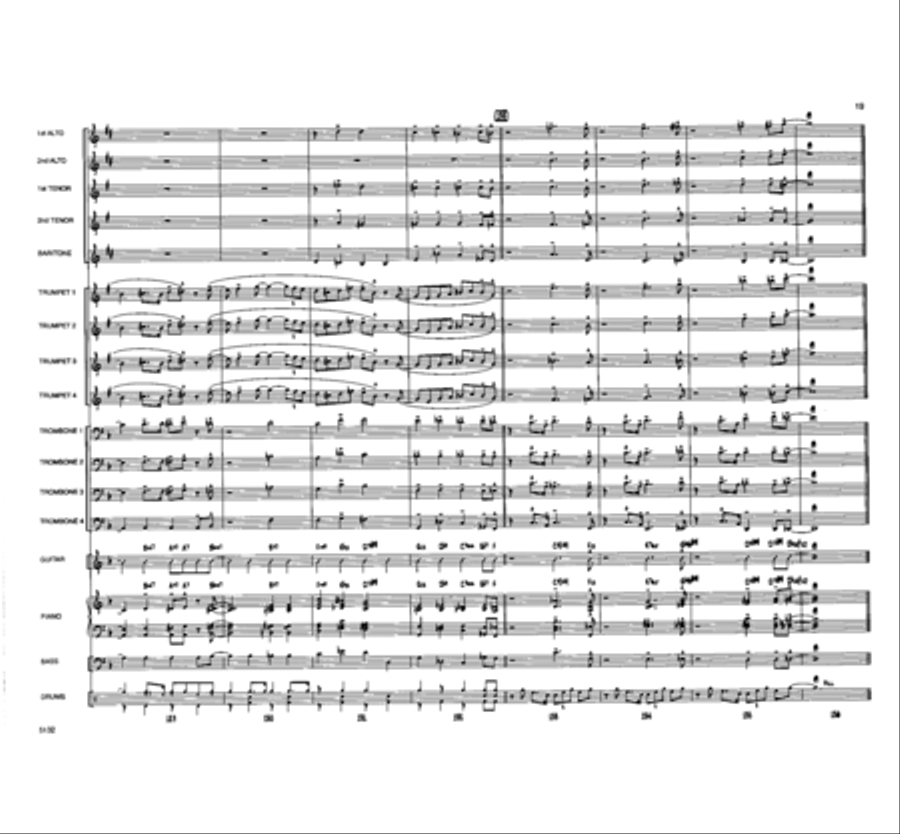 A Shuffle for Uncle Guido Jazz Ensemble scores gallery preview page 18