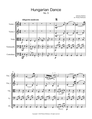 Hungarian Dance No. 5 (for String Orchestra/Quintet)