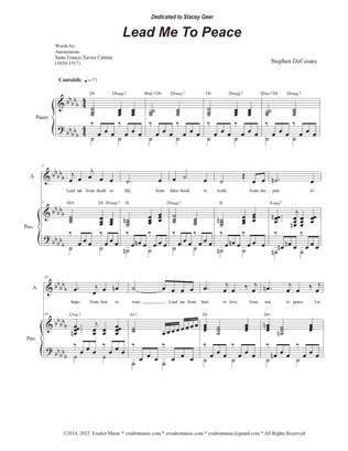 Lead Me To Peace (Duet for Soprano and Alto solo)