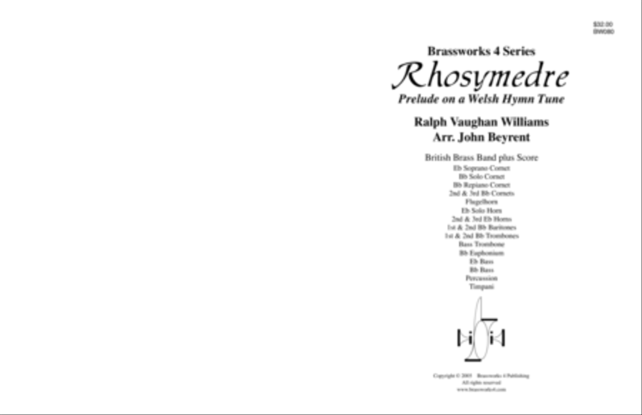 Rhosymedre Brass Band scores gallery preview page 1