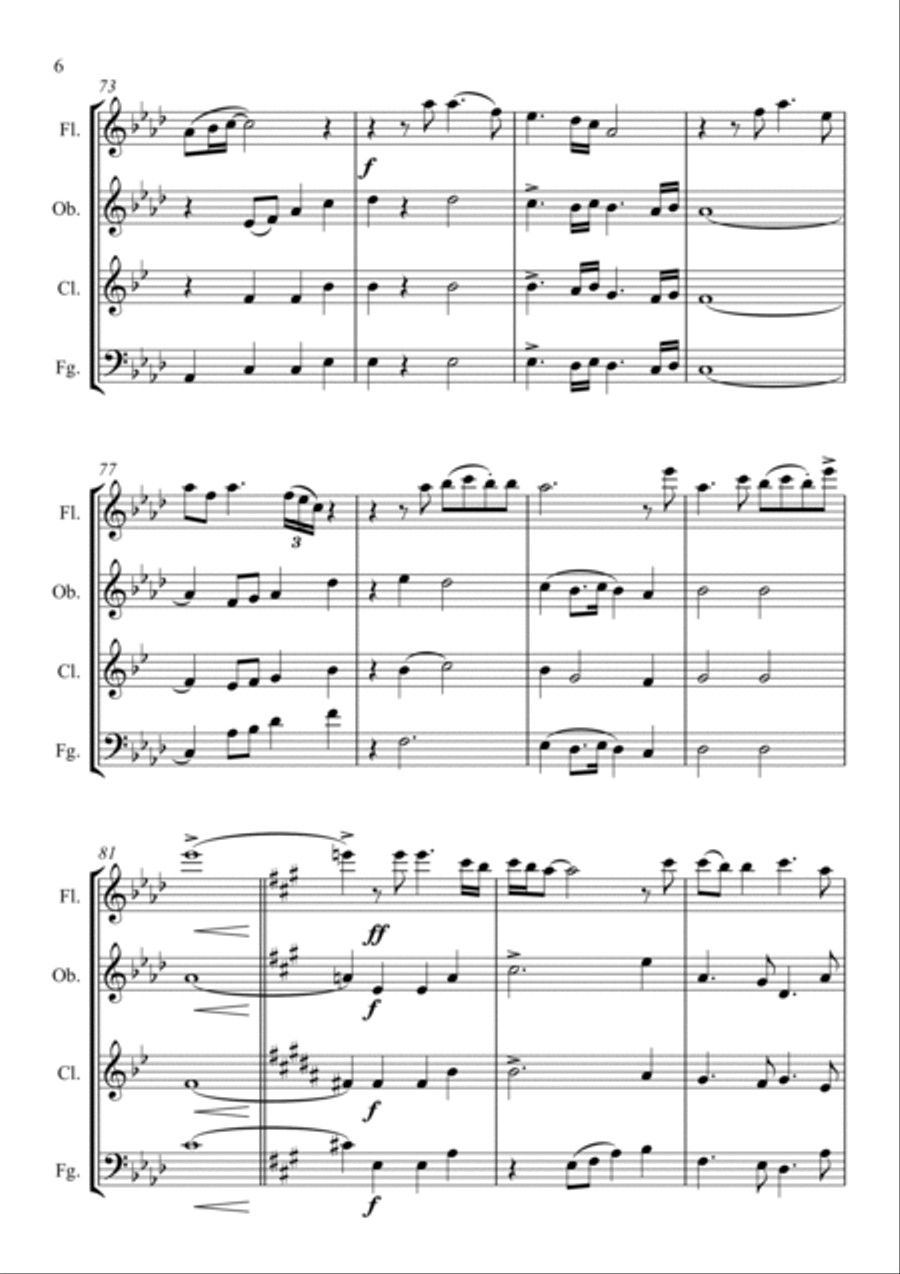 How Great Thou Art How Great Thou Art Woodwind Quartet scores gallery preview page 6
