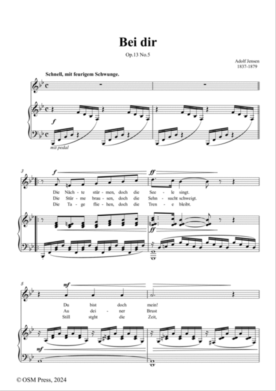 A. Jensen-Bei dir,in B flat Major,Op.13 No.5 Voice scores gallery preview page 2