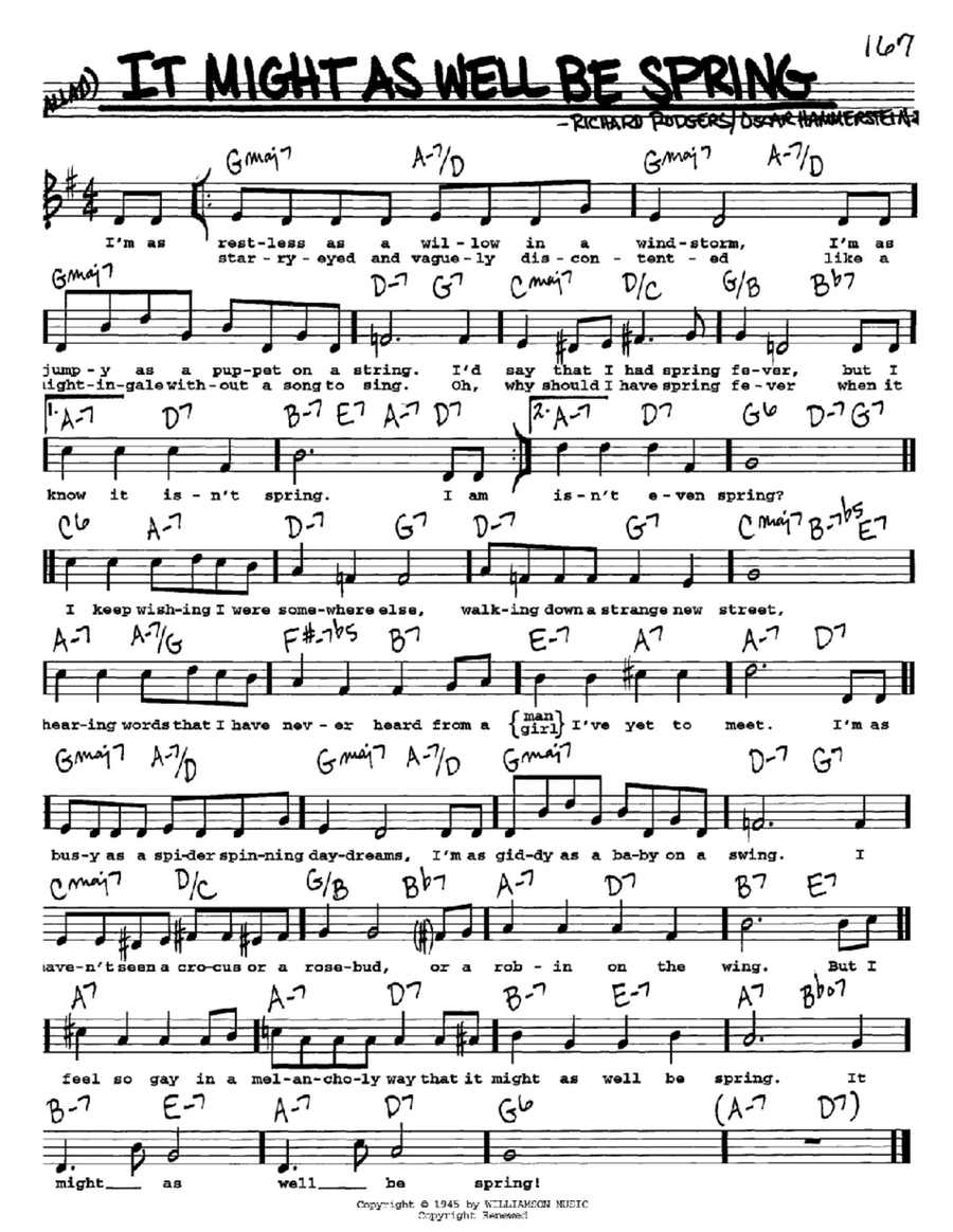 It Might As Well Be Spring Voice scores gallery preview page 1