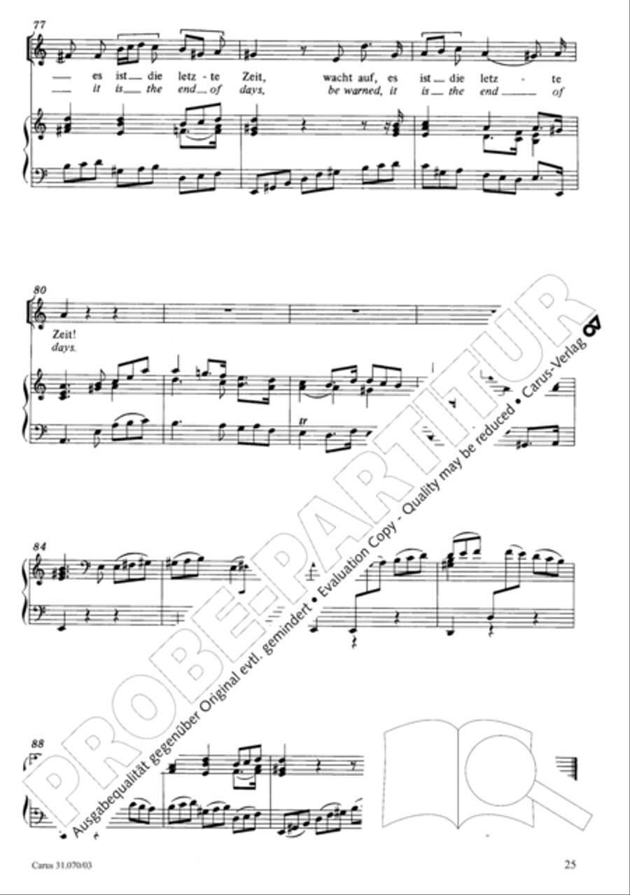 Watch now, praying, praying, watch now (Wachet! betet! betet! wachet!) 4-Part scores gallery preview page 29