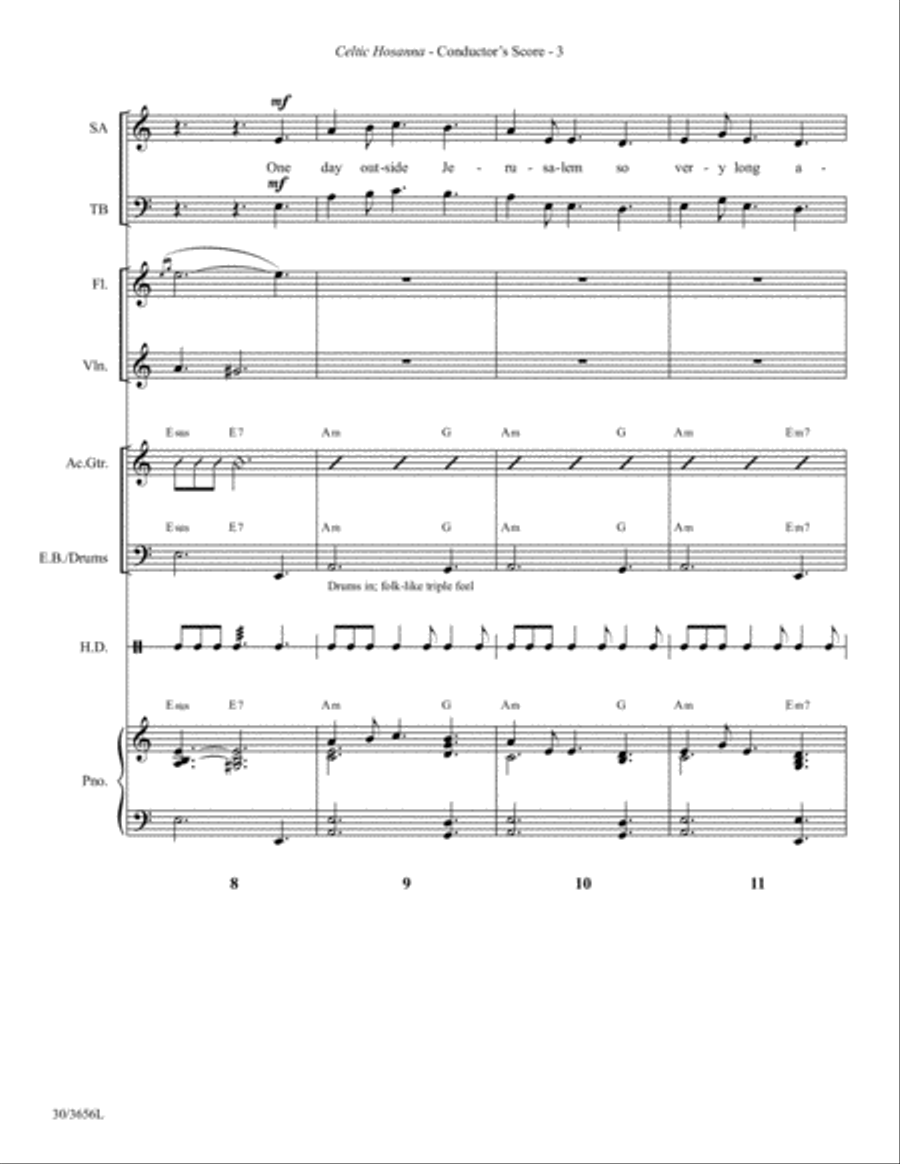 Celtic Hosanna - Instrumental Ensemble Score and Parts Choir scores gallery preview page 5