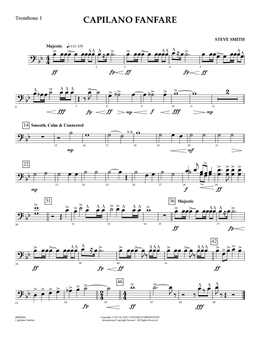 Capilano Fanfare (Digital Only) - Trombone 1