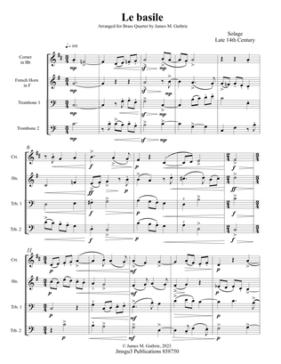 Solage: Le basile for Brass Quartet