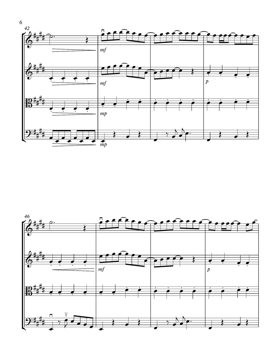 With A Little Help From My Friends String Quartet scores gallery preview page 6