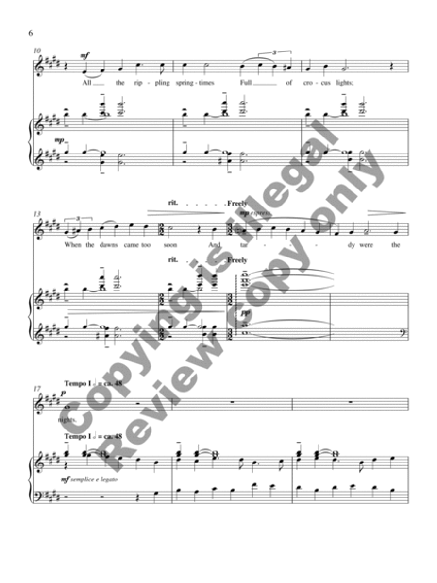 Collected Songs for Soprano and Piano Soprano Voice scores gallery preview page 24