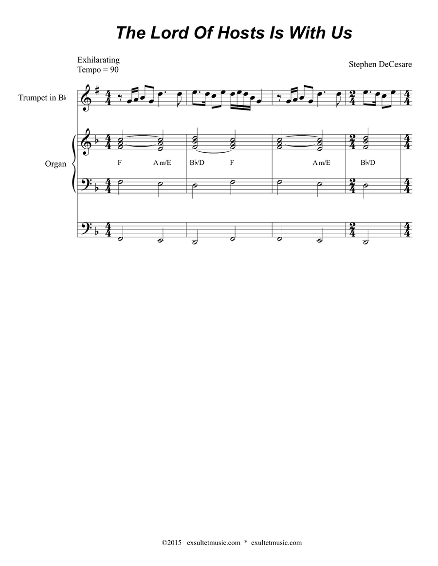 The Lord Of Hosts Is With Us 4-Part scores gallery preview page 2