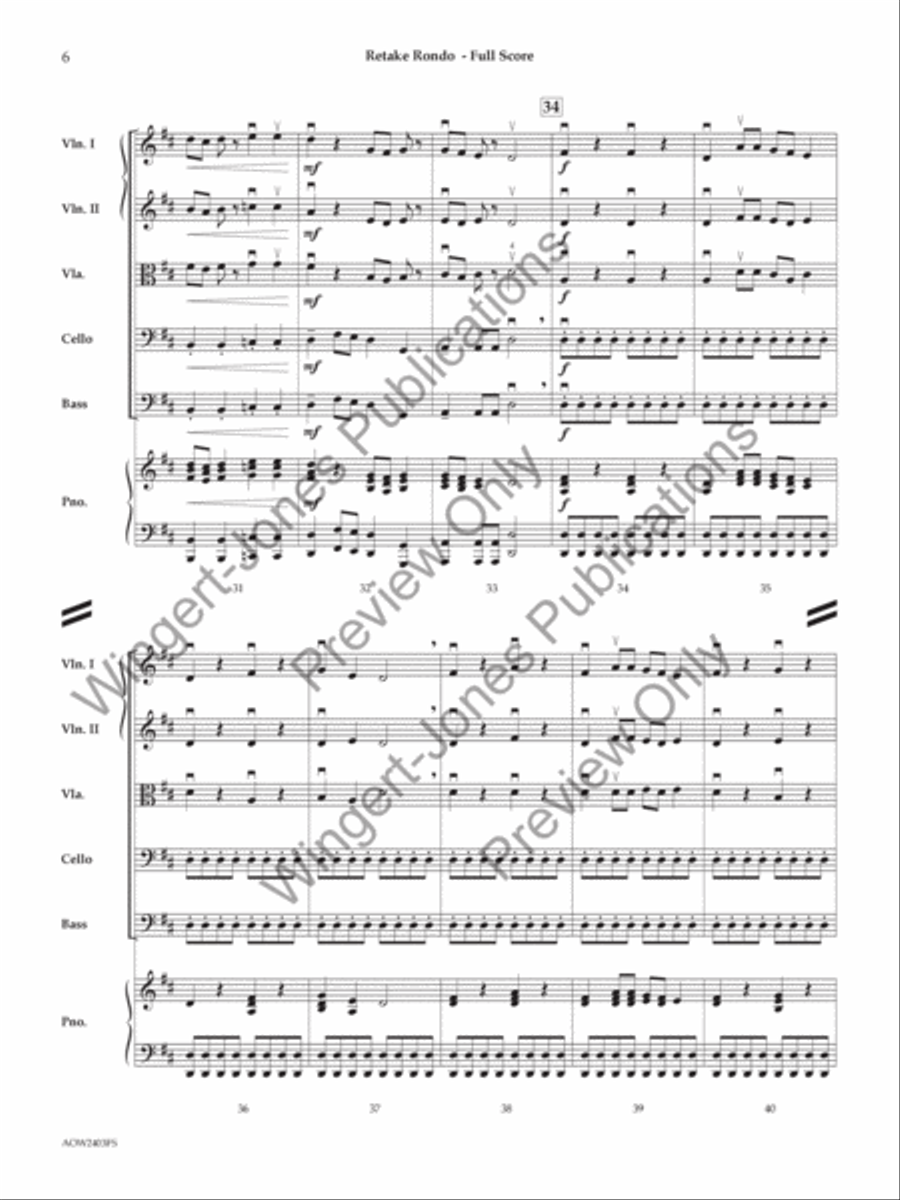Retake Rondo Retake Rondo String Orchestra scores gallery preview page 7