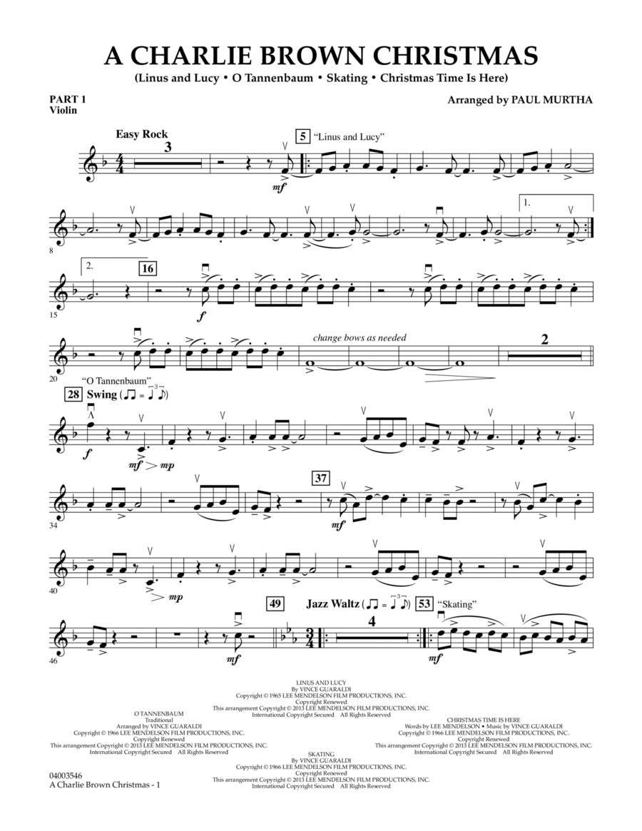 A Charlie Brown Christmas - Pt.1 - Violin