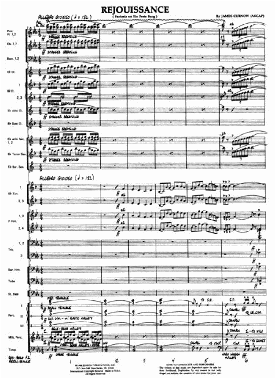 Rejouissance (Fantasia On Ein Feste Burg) Concert Band scores gallery preview page 2