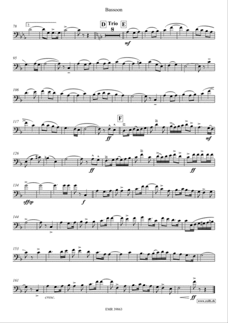 10 Greatest Famous Marches Bassoon Solo scores gallery preview page 6