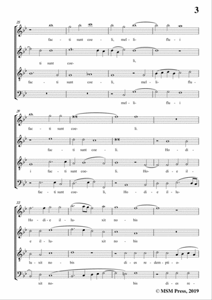 Porta-Hodie nobis de coelo,in B flat Major,for A cappella 4-Part scores gallery preview page 5