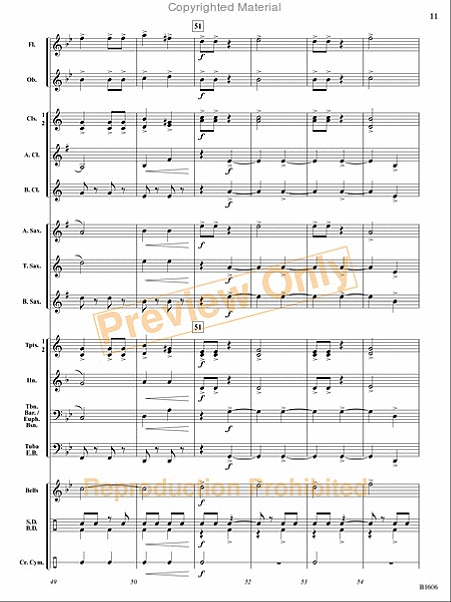 March of the Hyperion Guards Concert Band scores gallery preview page 28