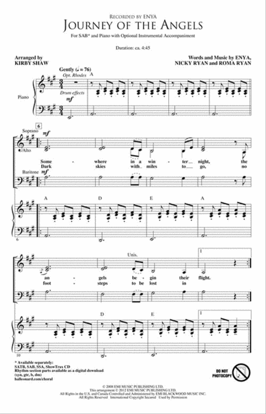 Journey of the Angels 3-Part scores gallery preview page 2
