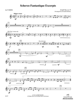 Scherzo Fantastique Excerpts: 1st F Horn