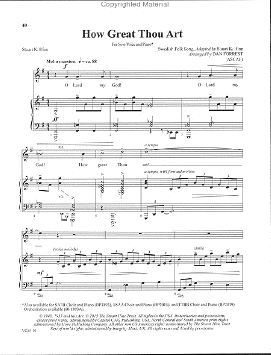 Sacred Solos of Dan Forrest - medium voice Medium Voice scores gallery preview page 14