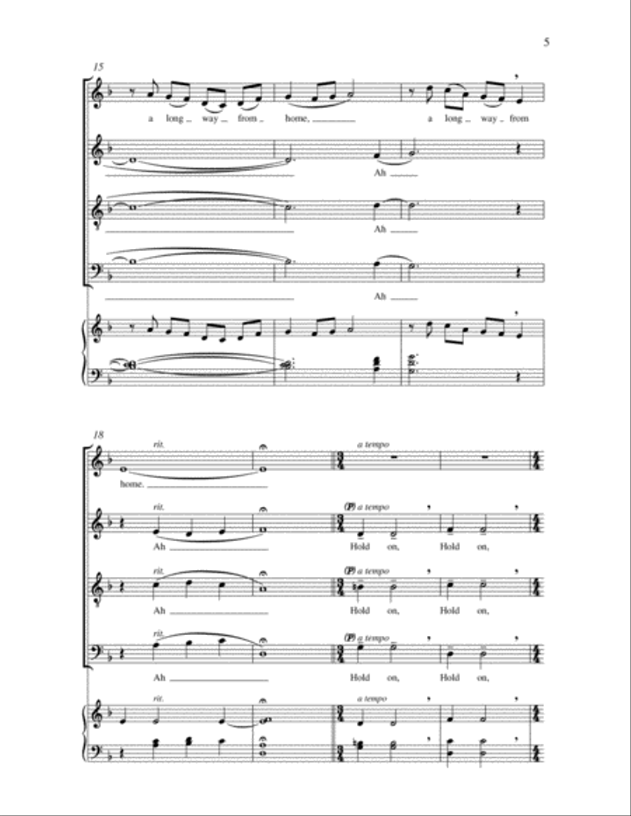 Motherless Child 4-Part scores gallery preview page 5