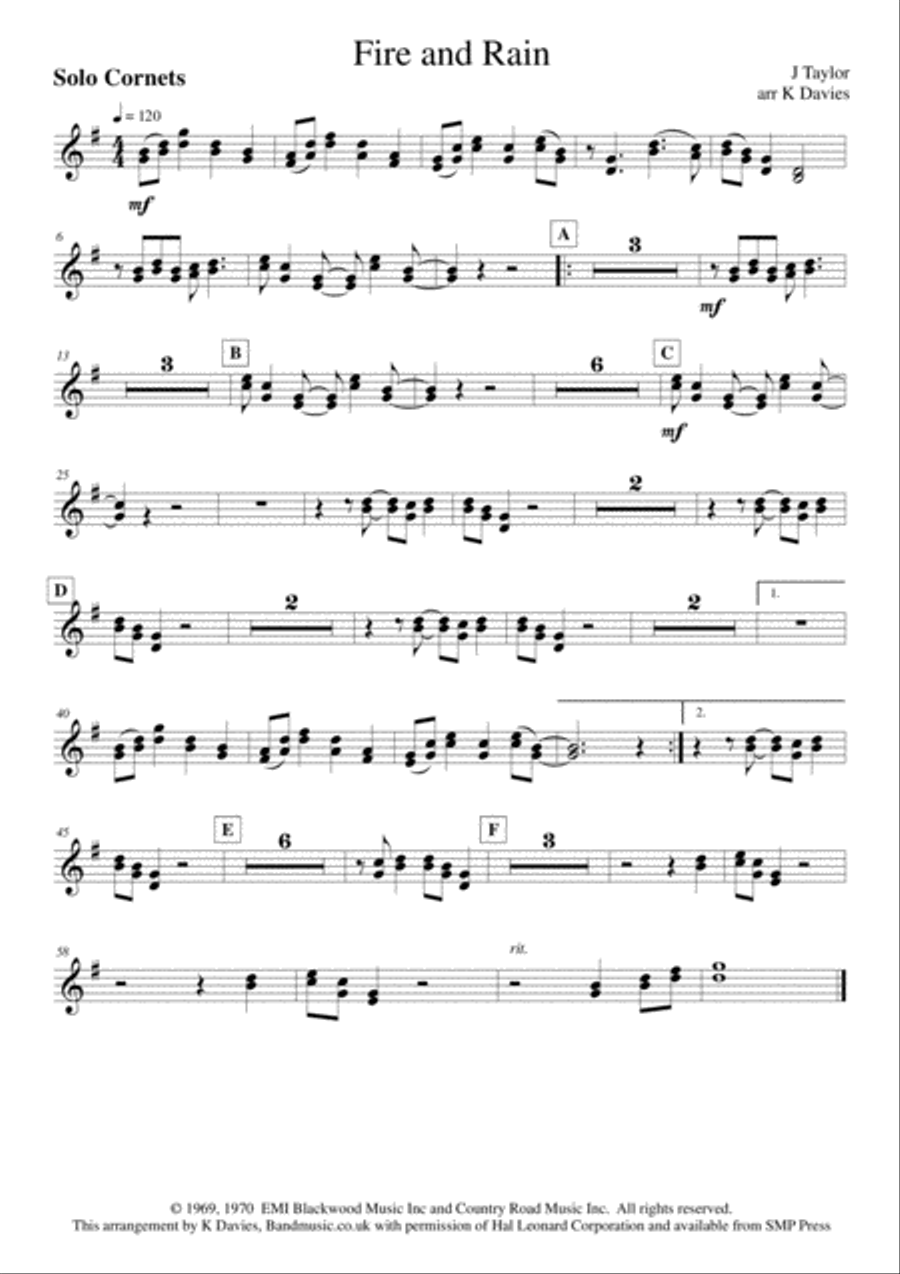 Fire And Rain Small Ensemble scores gallery preview page 2