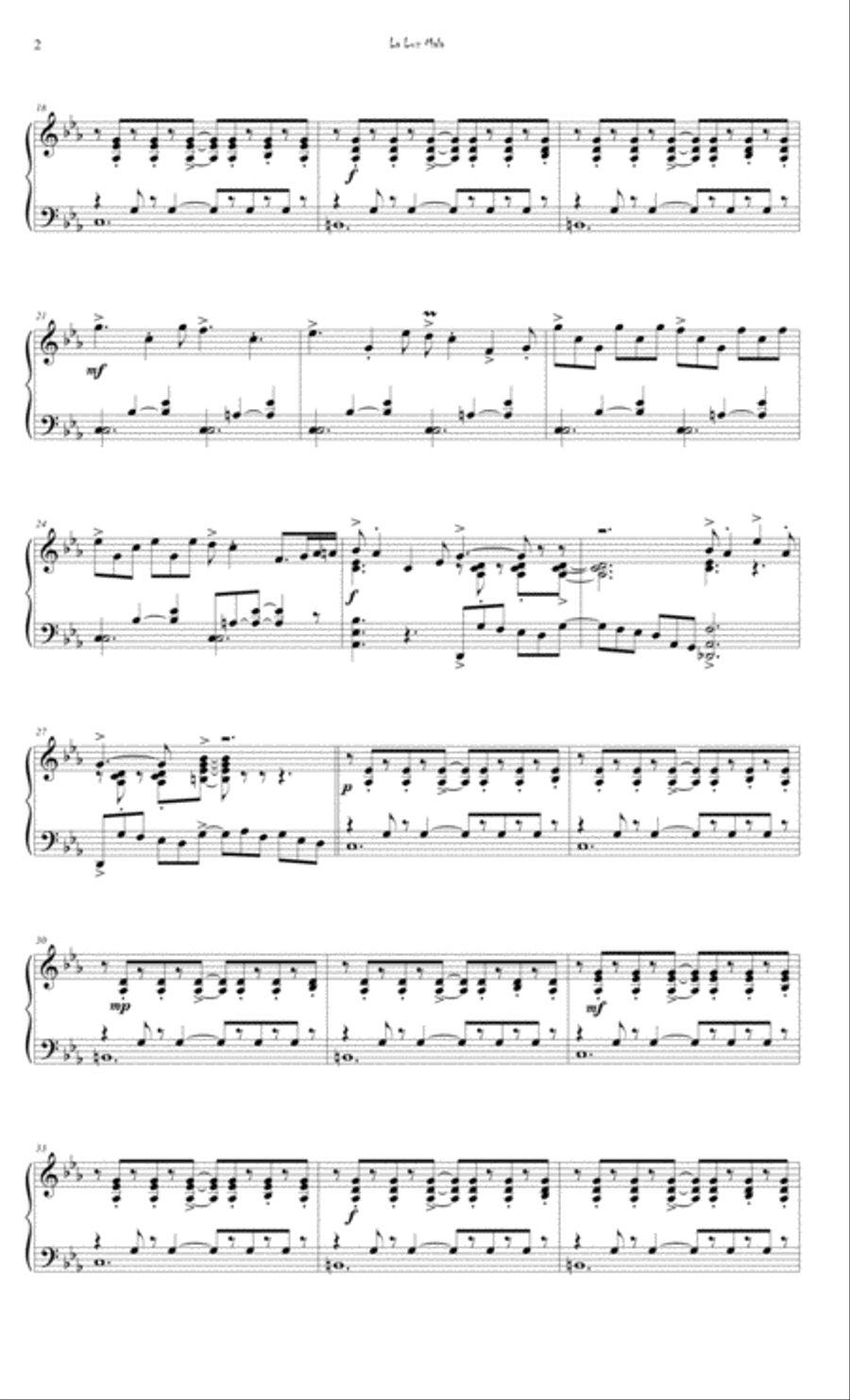 La Luz Mala Piano Solo scores gallery preview page 2