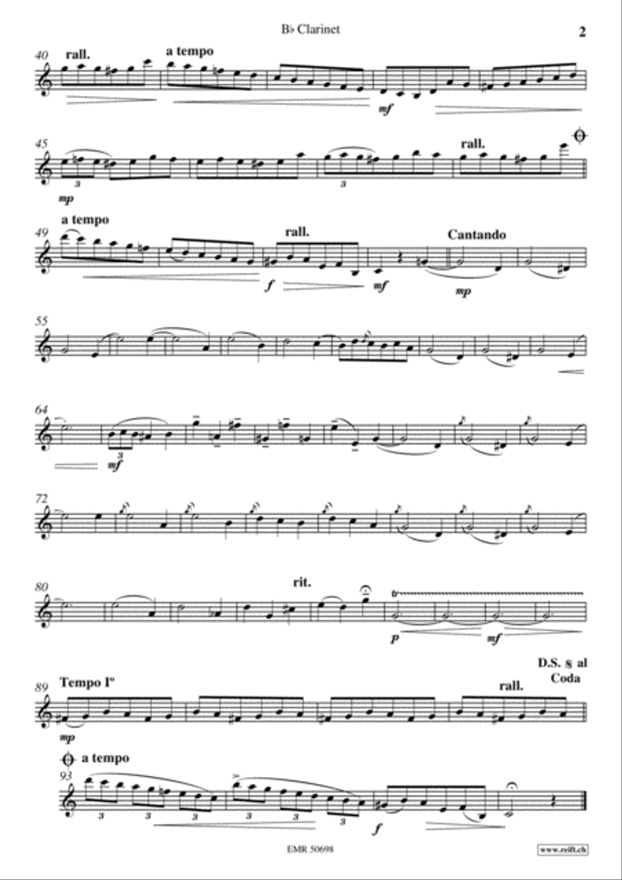 Valse Clarinet Solo scores gallery preview page 3