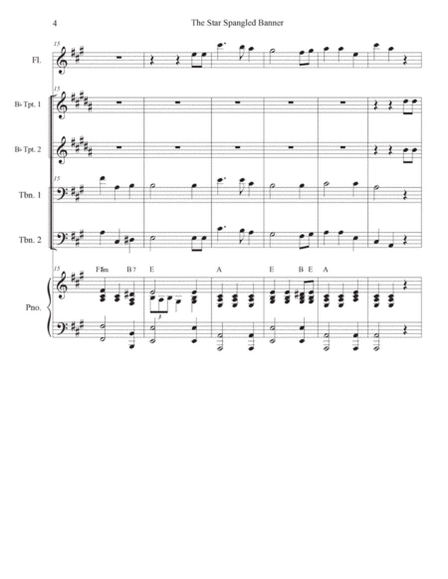 The Star Spangled Banner (Brass Quartet and Piano - Alternate Version) image number null
