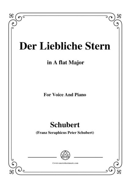 Schubert-Der Liebliche Stern,in A flat Major,for Voice&Piano image number null