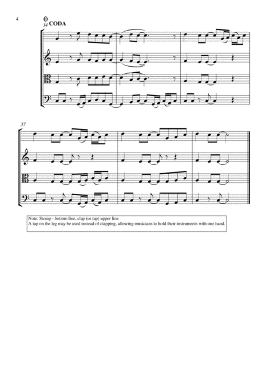 Lean On Me String Quartet scores gallery preview page 5