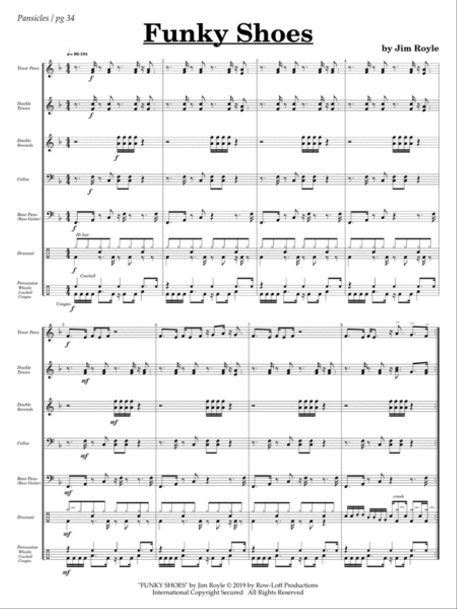 Pansicles - 7 Steel Pan Ensembles for 7 - 9 players Steel Pan scores gallery preview page 16