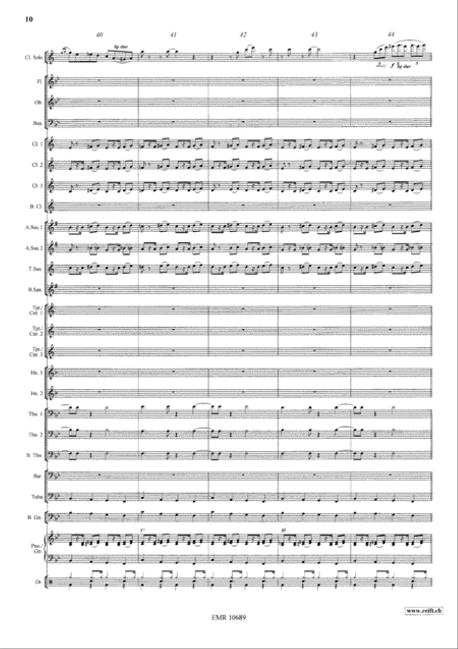 Concerto For Clarinet Concert Band scores gallery preview page 11