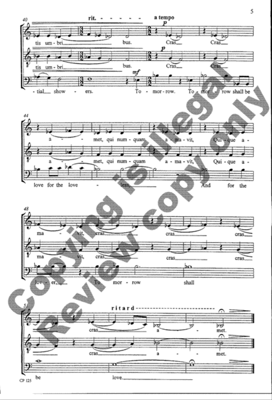 Three Songs from Catullus Tenor Voice scores gallery preview page 18