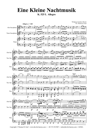 Eine Kleine Nachtmusik - Allegro - W.A. Mozart - Piano Trio Alto Tenor