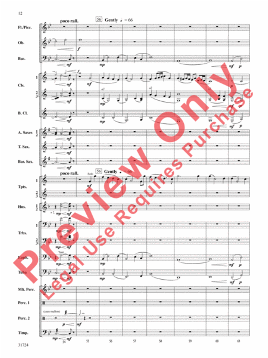 Choreography (score only) Concert Band scores gallery preview page 13