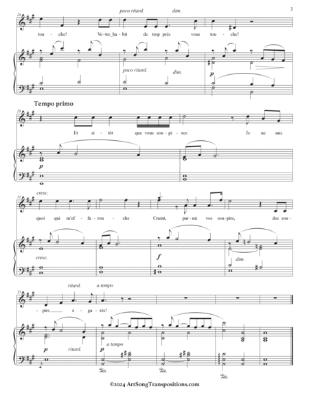 PALADILHE: Psyché (transposed to A major and A-flat major) by Emile Paladilhe Voice - Digital Sheet Music