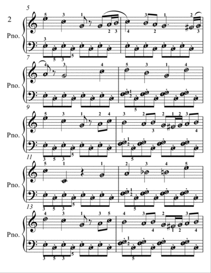 Chinese Dance the Nutcracker Suite Easy Piano Sheet Music 2nd Edition Easy Piano scores gallery preview page 3
