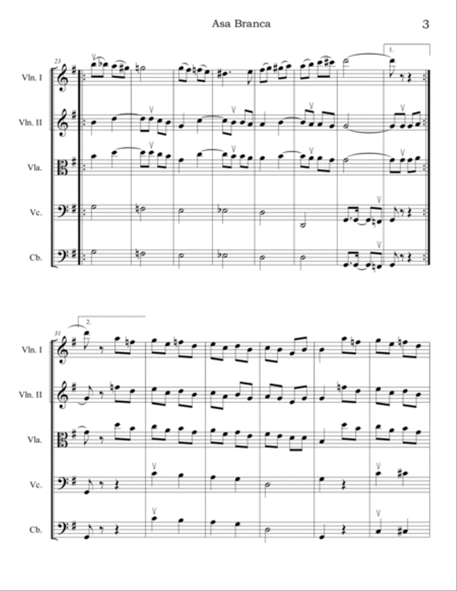 Asa Branca String Orchestra scores gallery preview page 3