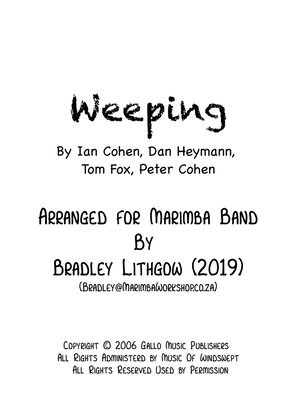 Book cover for Weeping