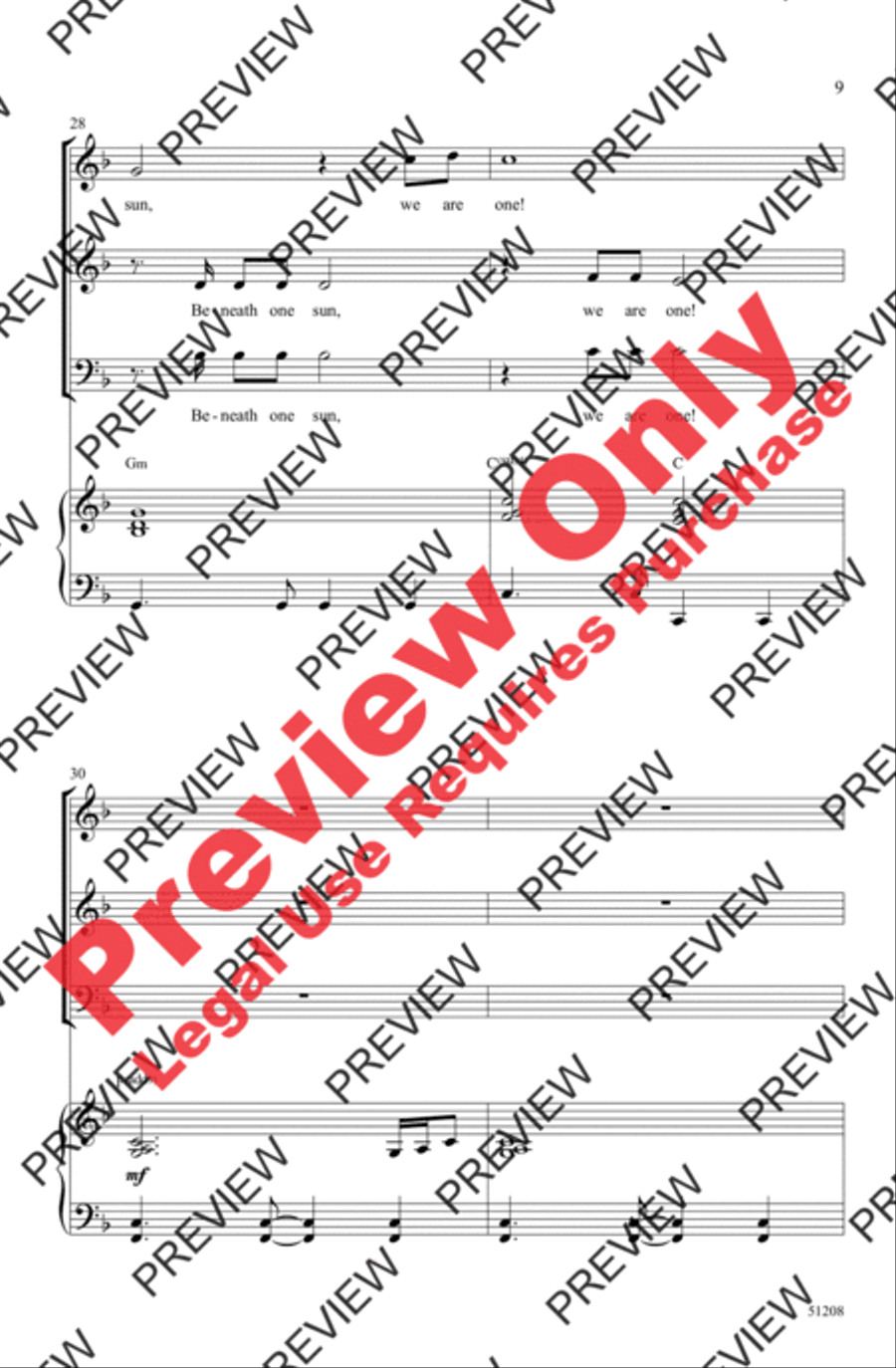 Beneath One Sun Beneath One Sun 3-Part scores gallery preview page 9