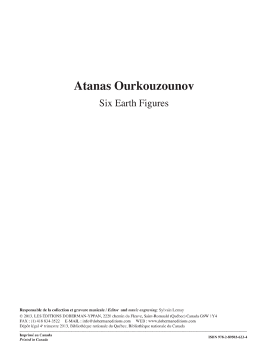 Six Earth Figures Piano Solo scores gallery preview page 1