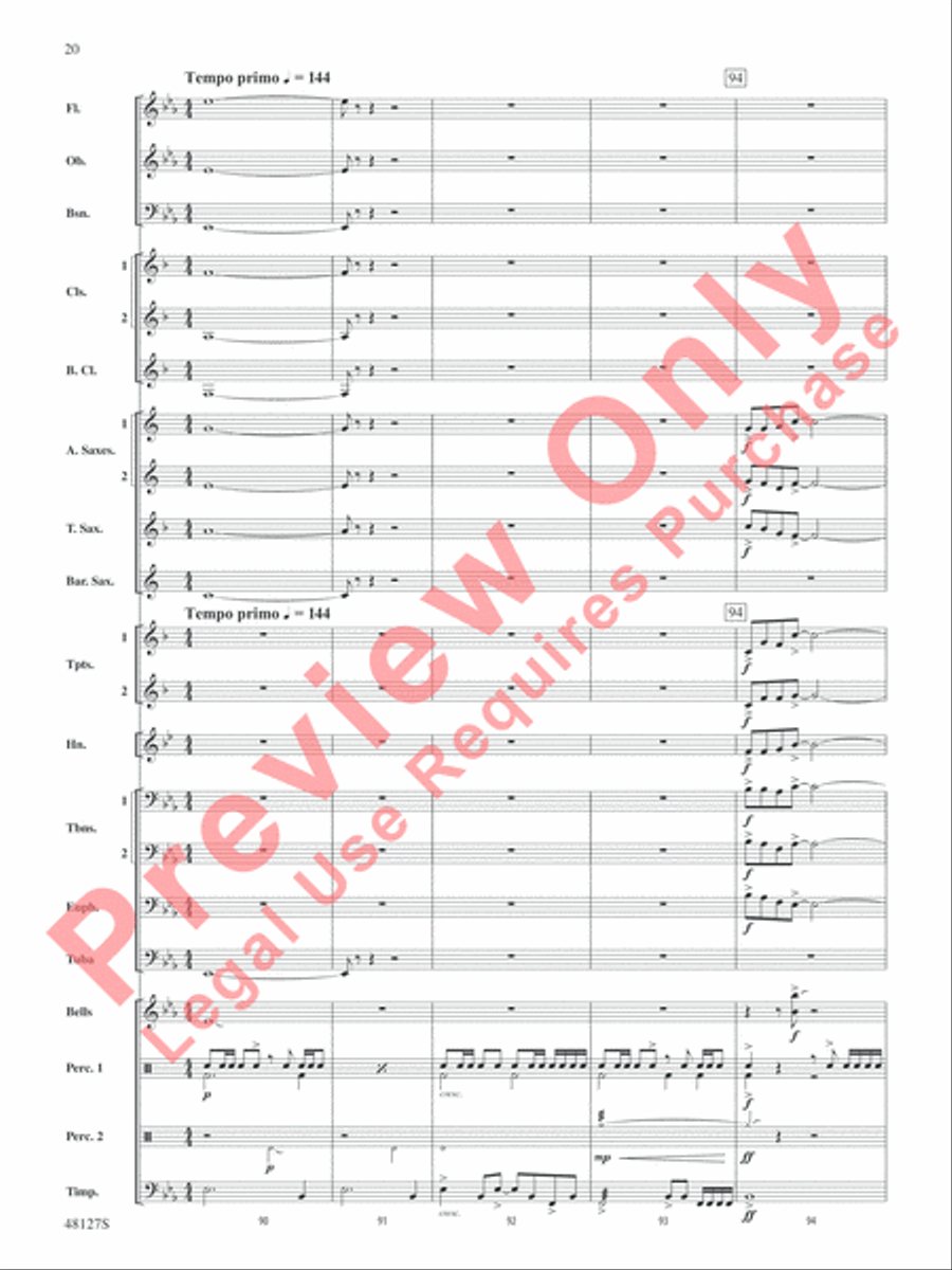 Lone Eagle Concert Band scores gallery preview page 21