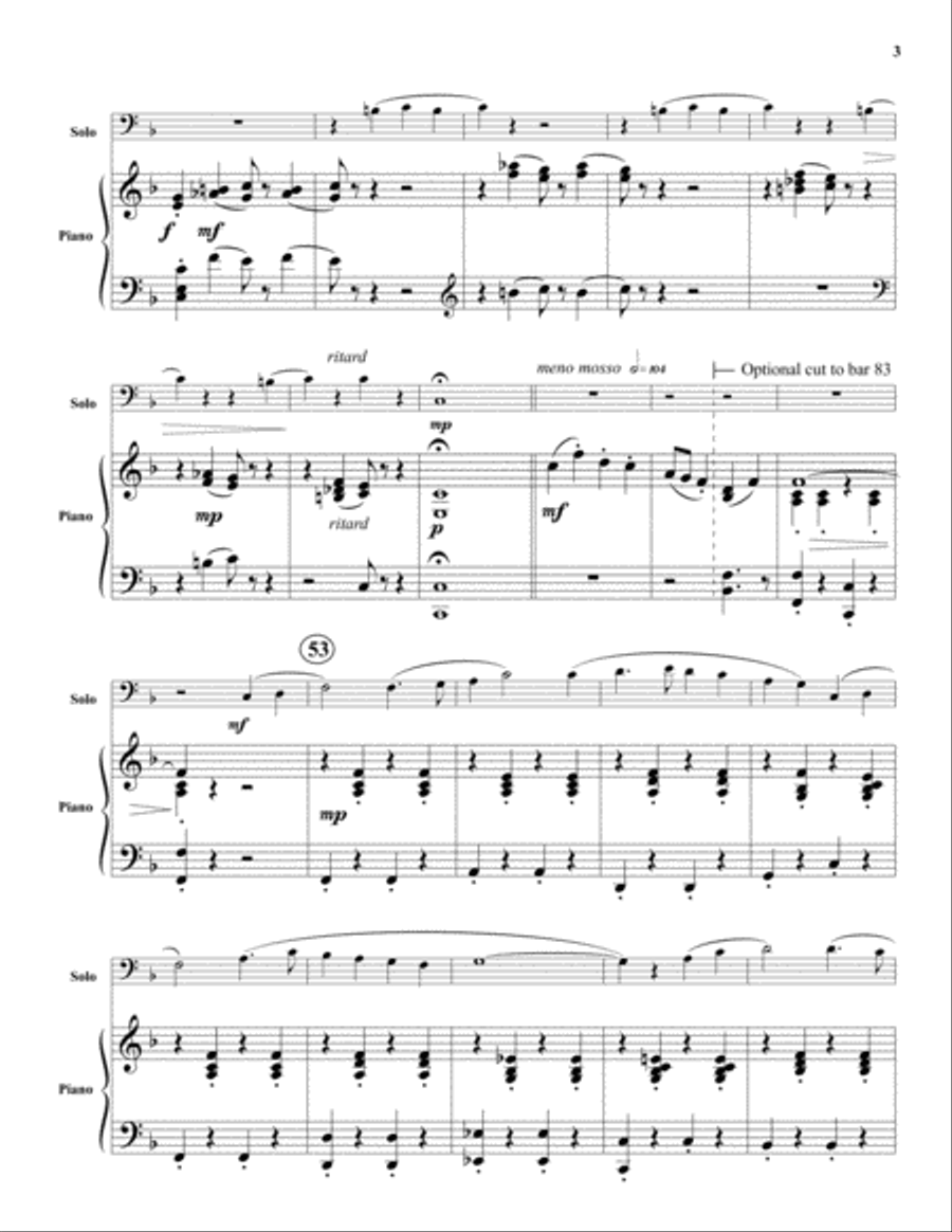 Yellow Rose of Texas and Variations Euphonium scores gallery preview page 3