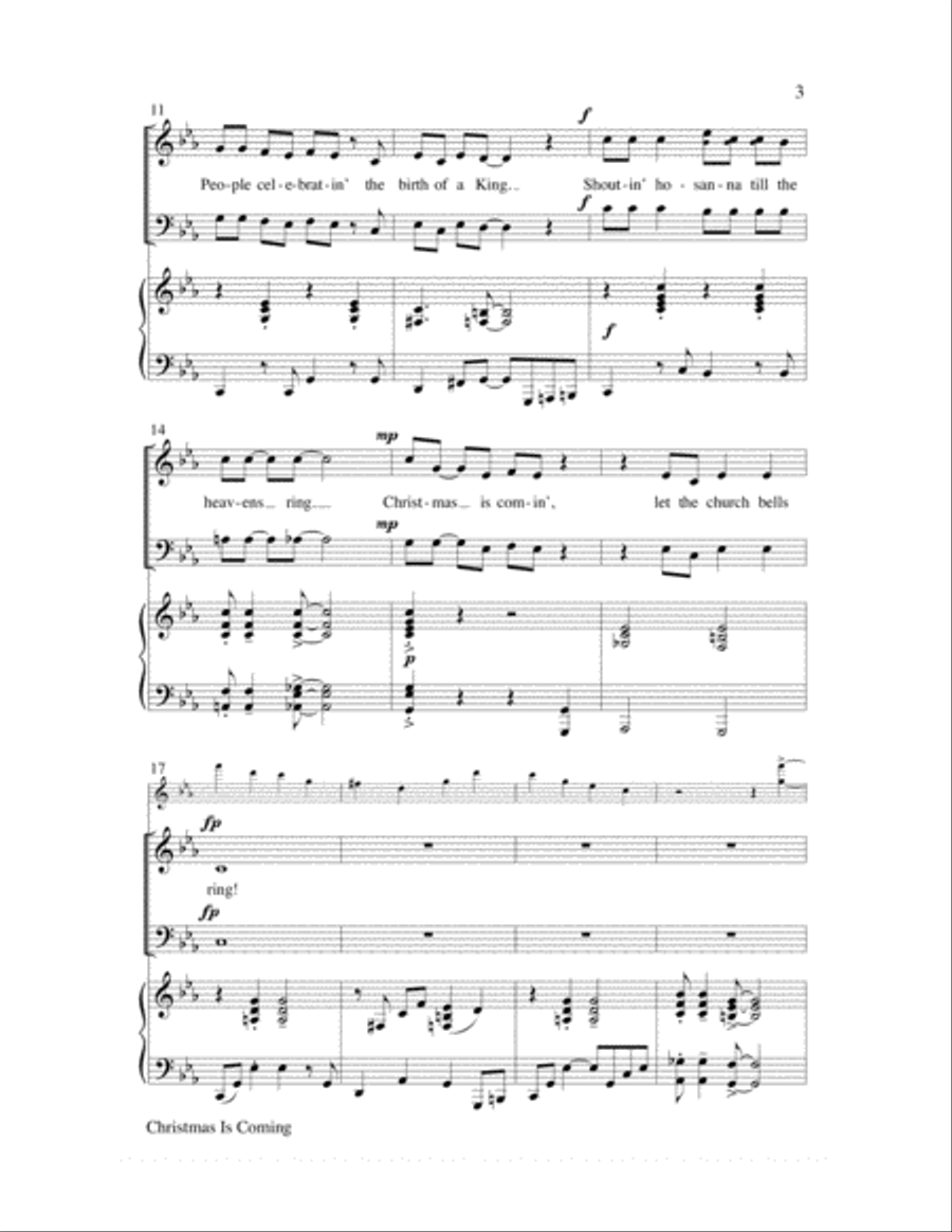 Christmas Is Coming Christmas Is Coming Choir scores gallery preview page 3